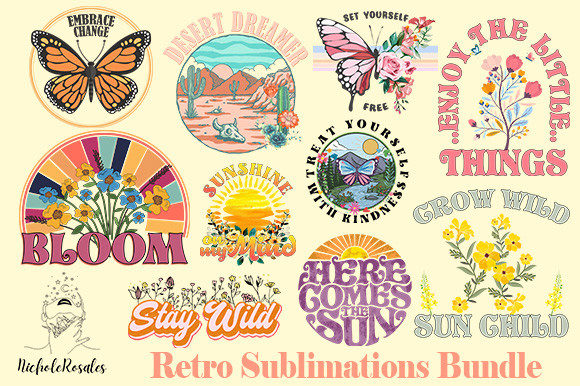 Download Retro Sublimations Bundle - Premium Resources