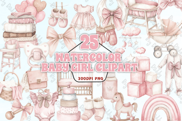 Download Watercolor Baby Girl Clipart PNG - Baby girl clipart Collection