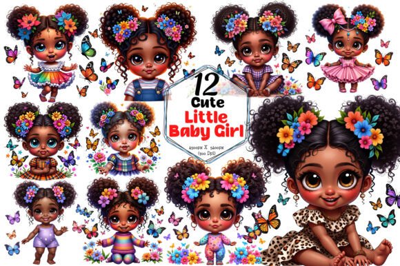 Download Baby Girl Clipart, Little Black Girl - Premium Resources