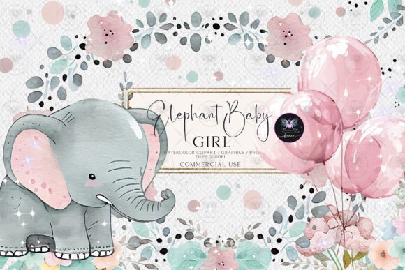 Download Elephant Baby Girl Clipart - Baby girl clipart Collection